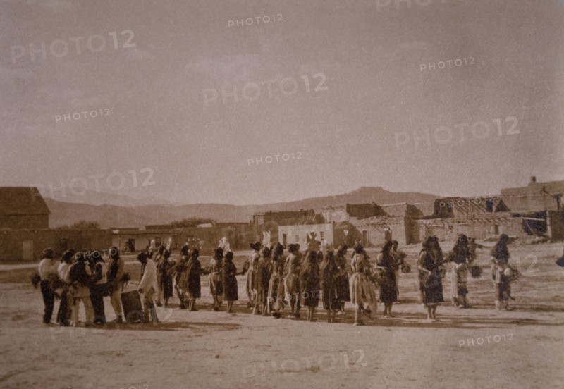 Tewa Native American Indian Corn Dance, San Idelfonso Pueblo, New Mexico, USA, 1915