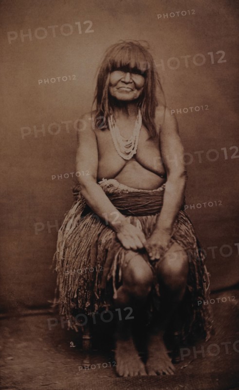 Yuma Native American Indian Woman, Sitting Portrait, Yuma, Arizona Territory, circa 1880