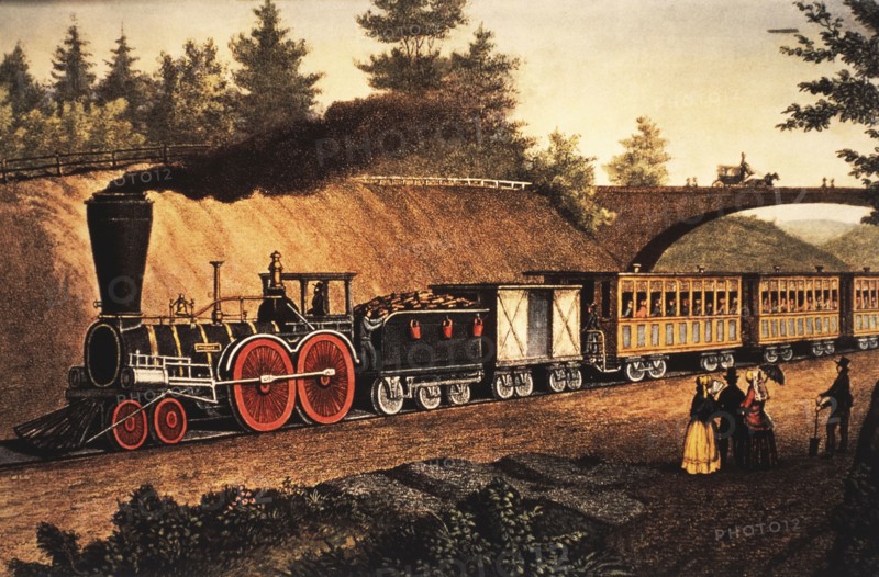 The Express Train, Lithograph, Currier & Ives, 1871