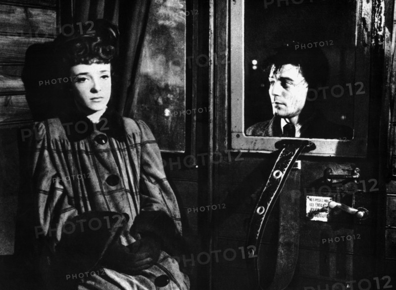 Micheline Presle and Gerard Philipe, on-set of the Film, "The Devil in the Flesh (Le Diable au Corps)",  1946