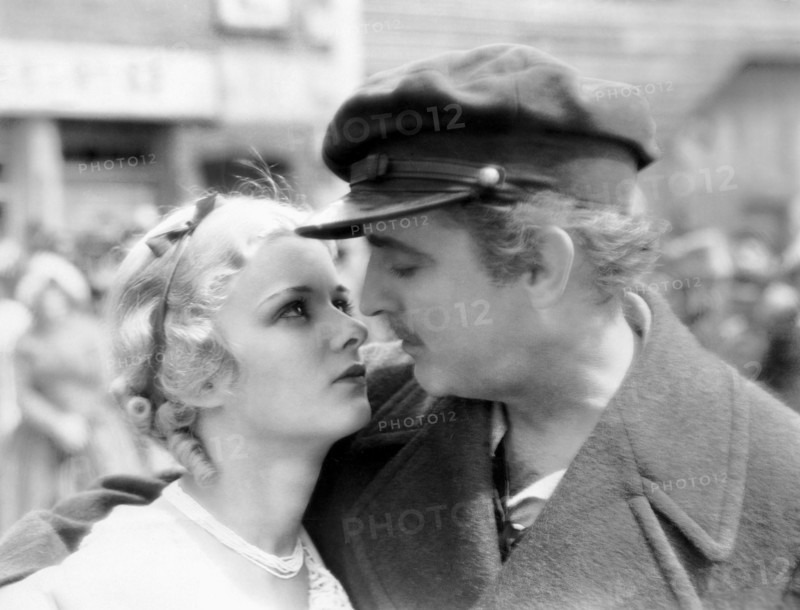 Joan Bennett and John Barrymore, on-set of the Film, "Moby Dick" directed by Lloyd Bacon, 1930