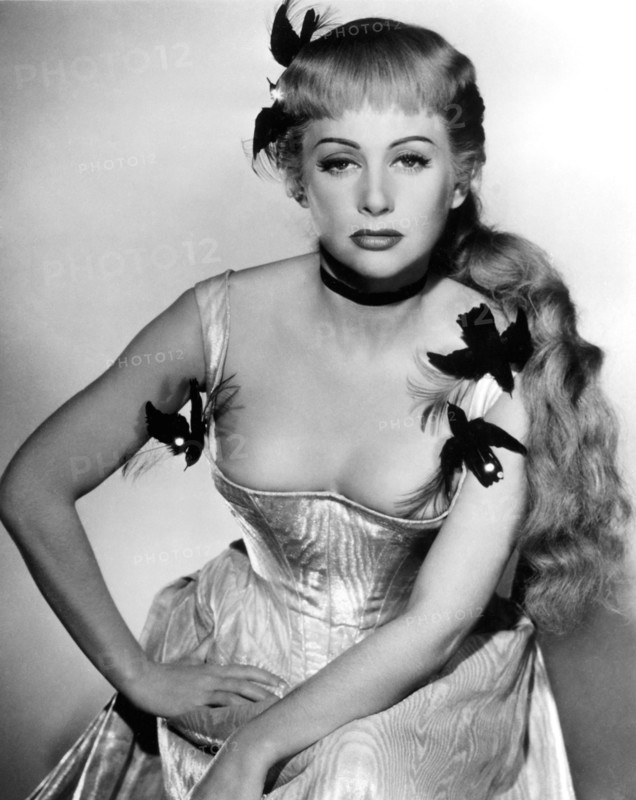 Martine Carol, on-set of the Film, "Nana" directed by Christian-Jaque, 1955