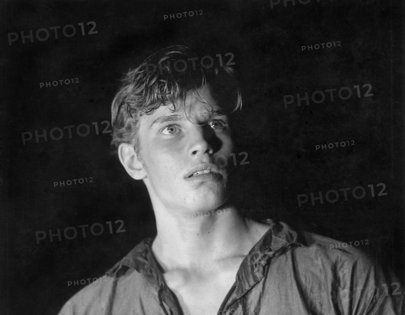 Charlton Heston, on-set of the Film, "Peer Gynt" directed by David Bradley, 1941