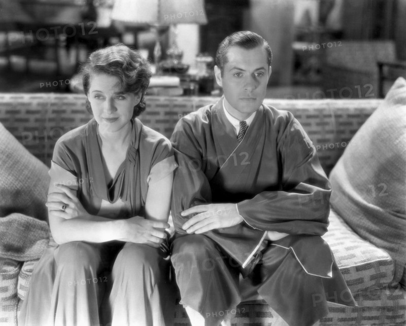 Norma Shearer and Robert Montgomery, on-set of the Film, "Private Lives" Directed by Sidney Franklin, 1931