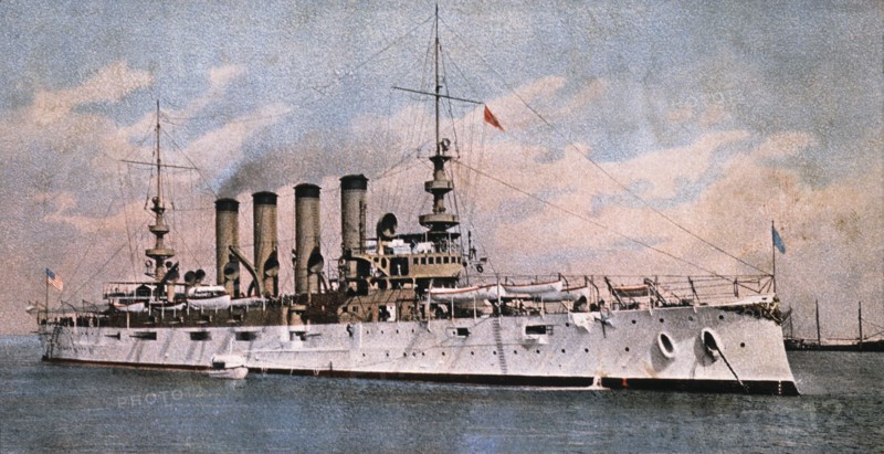 United States Navy Armored Cruiser, U.S.S. Pennsylvania (ACR-4), circa 1910