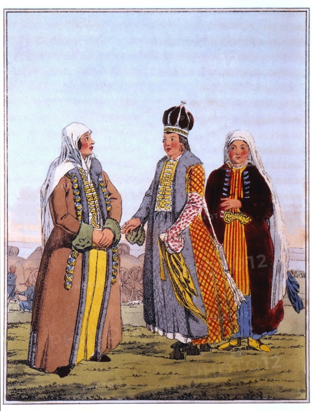 Nagay Princess and Servant with other Woman, from Travels Through the Southern Provinces of the Russian Empire in the Years 1793 & 1794