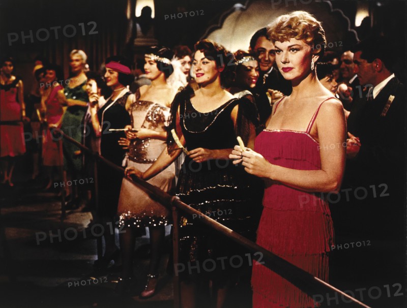 Doris Day in Group Scene, on-set of the Film, "Love Me or Leave Me", 1955
