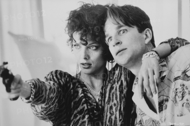 Michelle Pfeiffer and Matthew Modine, on-set of the Film, "Married to the Mob", 1988