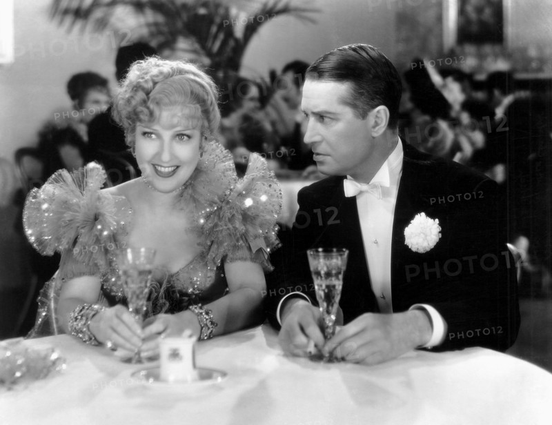 Jeanette MacDonald, Maurice Chevalier, on-set of the Film, "The Merry Widow", 1934