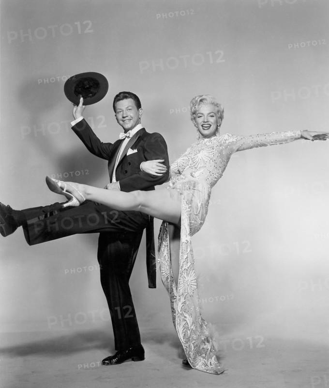 Donald O'Connor, Marilyn Monroe, on-set of the Film, "There's No Business Like Show Business", 1954
