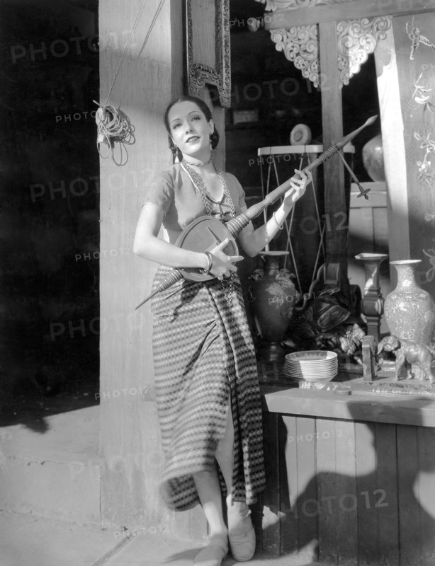 Mademoiselle Kithnou, on-set of the Film, "Where East is East", 1929