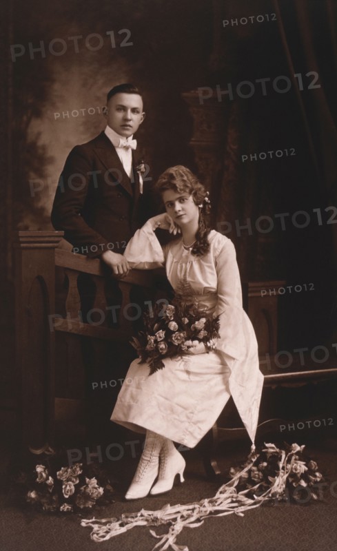 Wedding Couple, Portrait, Chicago, Illinois, USA, circa 1930