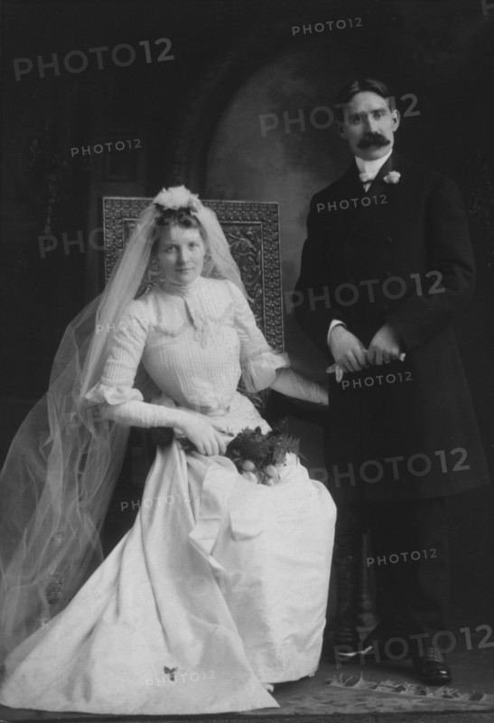 Wedding Couple, Portrait, USA, circa 1910