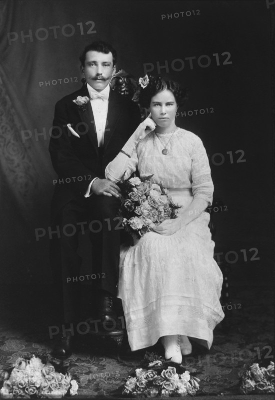 Wedding Couple, Portrait, Chicago, Illinois, USA, circa 1920