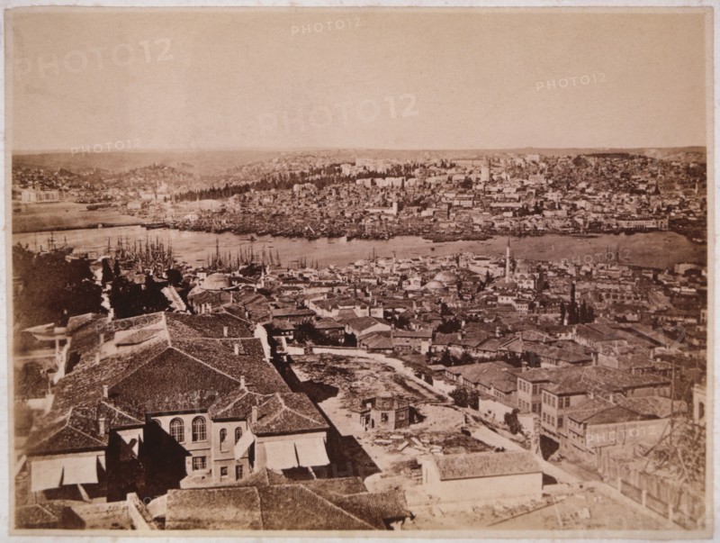 Buildings Along the Bosphorus, Constantinople (Istanbul), Turkey, circa 1880