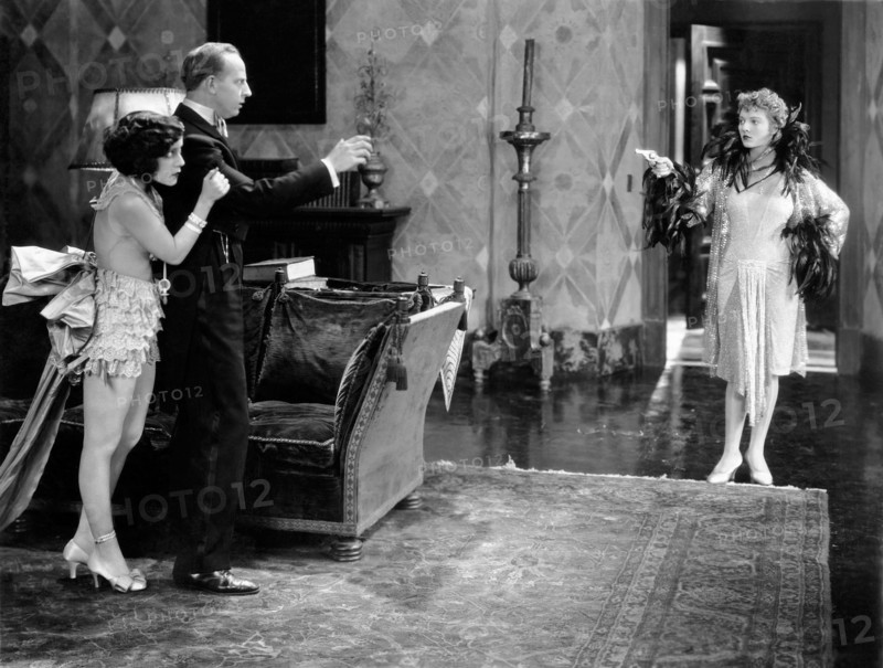 Marion Byron, Gladden James, Dorothy Mackaill, on-set of the Film, "His Captive Woman", 1929