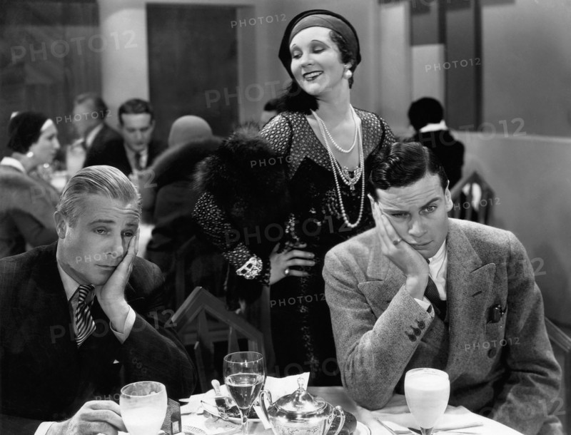 Richard 'Skeets' Gallagher, Judith Wood, Norman Foster, on-set of the Film, "It Pays to Advertise", 1931