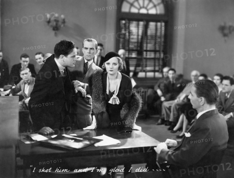 Harvey Stephens, Arthur Hohl, Tallulah Bankhead, on-set of the Film, "The Cheat", 1931