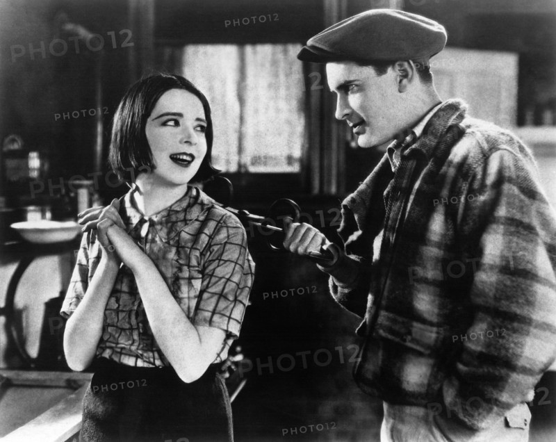 Colleen Moore, Lloyd Hughes, on-set of the Silent Film, "Ella Cinders", 1926