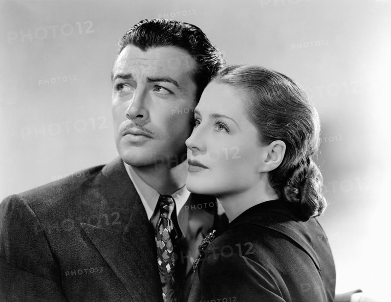 Robert Taylor, Norma Shearer, on-set of the Film, "Escape", 1940