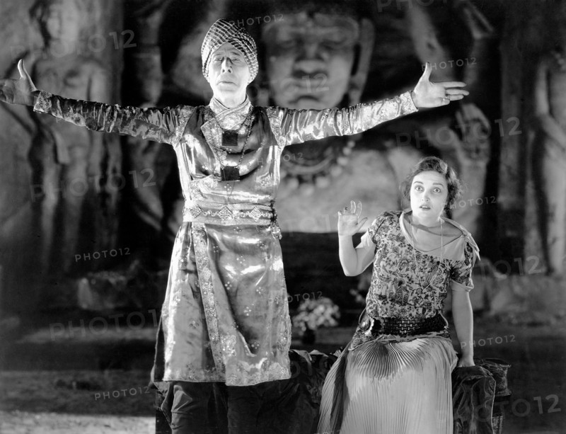 George Arliss, Alice Joyce, on-set of the Film, "the Green Goddess", 1930