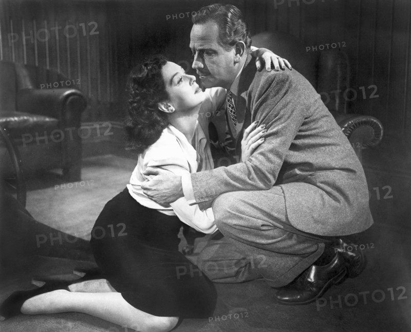 Rosalind Russell, Melvyn Douglas, on-set of the Film, "The Guilt of Janet Ames", 1947