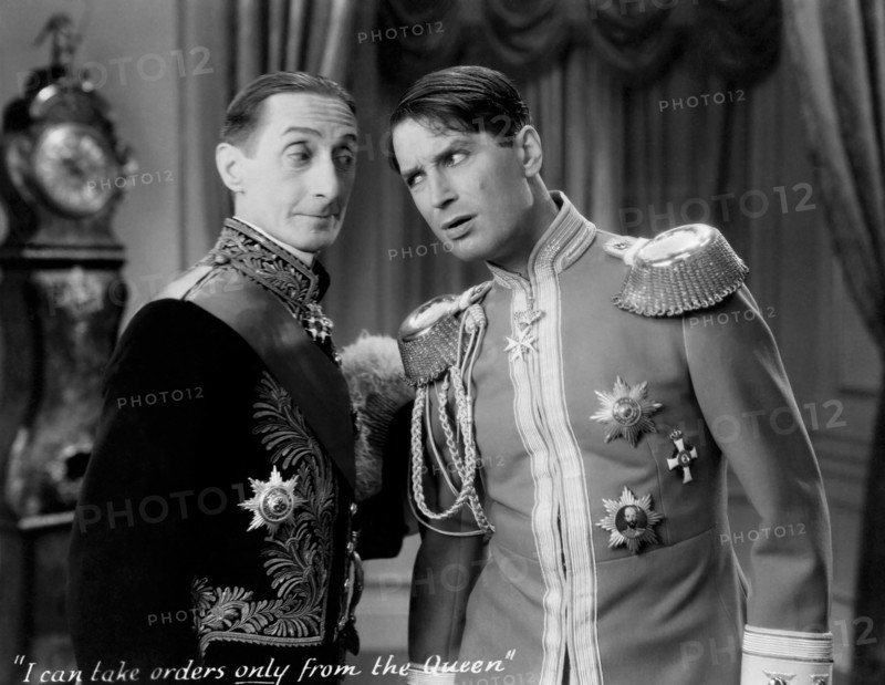 Edgar Norton and Maurice Chevalier, on-set of the Film, "The Love Parade", 1929