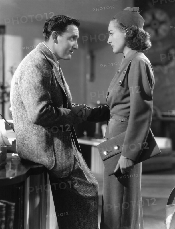 Spencer Tracy, Joan Crawford, on-set of the Film, "Mannequin", 1937