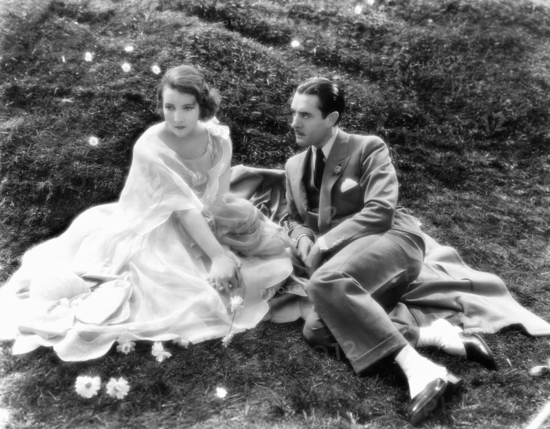 Alma Rubens, John Gilbert, on-set of the Silent Film, "The Masks of the Devil", 1928