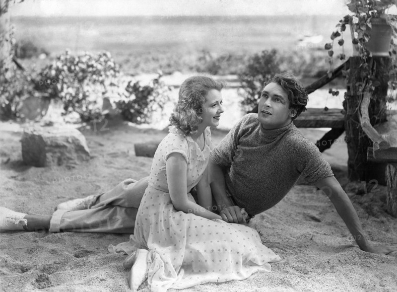 Janet Gaynor, Charles Farrell, on-set of the Film, "Merely Mary Ann", 20th Century Fox, 1931