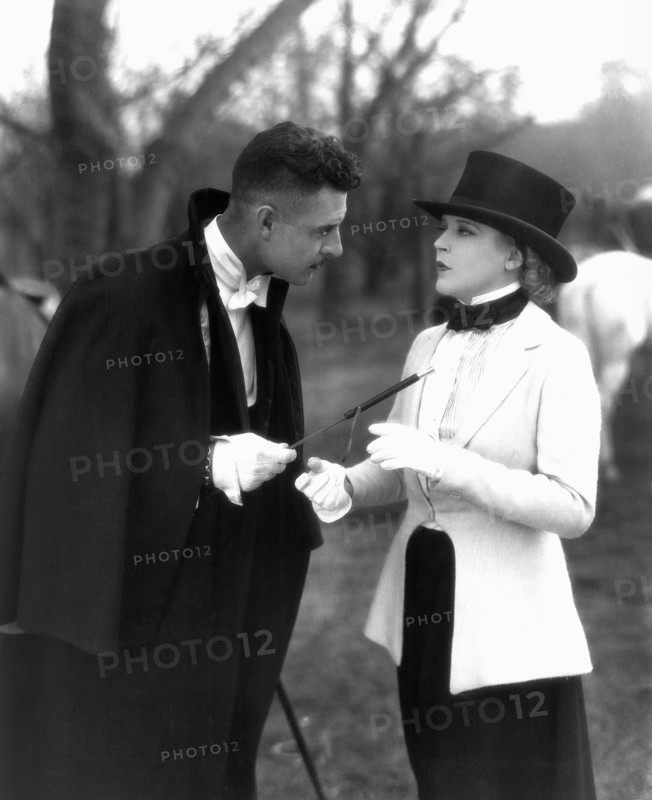 John Gilbert, Mae Murray, on-set of the Silent Film, "The Merry Widow", 1925