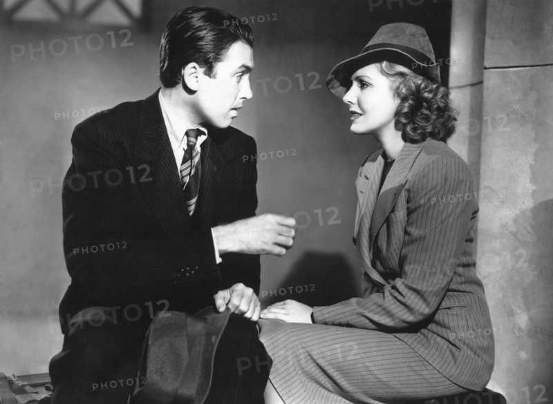 James Stewart, Jean Arthur, on-set of the Film, "Mr. Smith Goes to Washington", 1939
