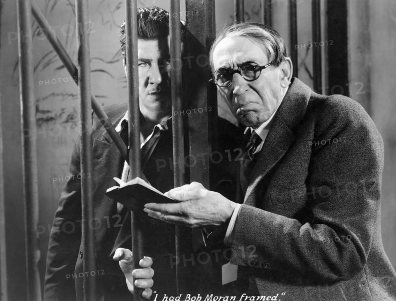 George Bancroft, Tully Marshall, on-set of the Film, "Thunderbolt", 1929