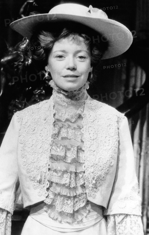 Angharad Rees, on-set of the British TV Series, "The Duchess of Duke Street", Season 1, Episode 6, 'For Love or Money', 1976