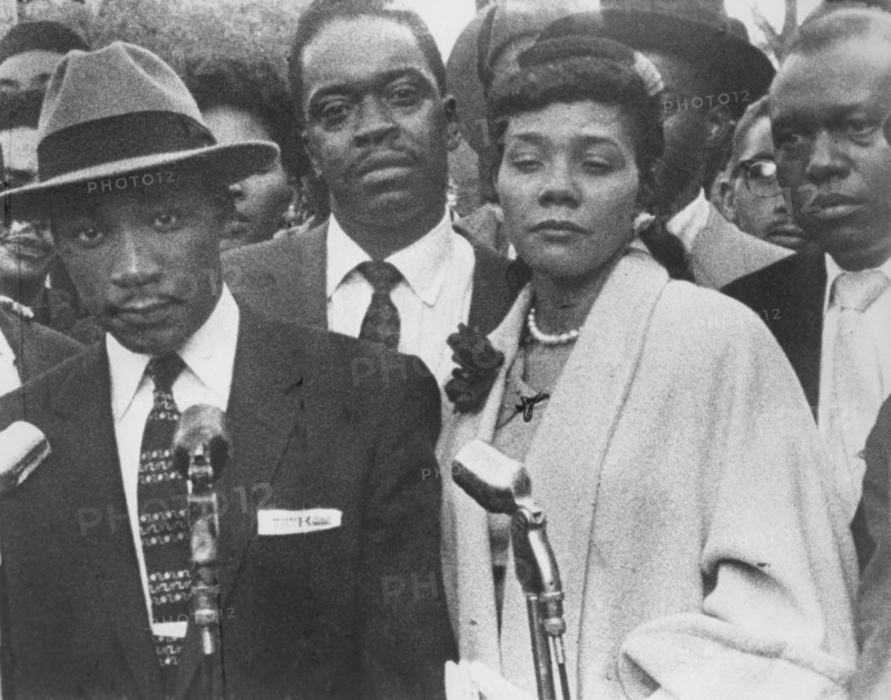 Martin Luther King, Jr. with Wife, Coretta, During Bus Boycott, Montgomery, Alabama, USA, March 1956
