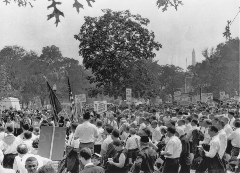 Crowd of Demonstrators at Rally for "National Vigil for Soviet Jewry", Lafayette Park, Washington, D.C., USA, 1965