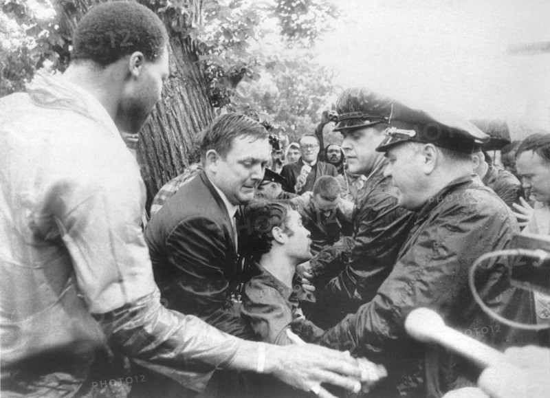 Vietnam War Protesters Being Removed by Police Near Supreme Court Building, Washington, D.C., USA, 1968