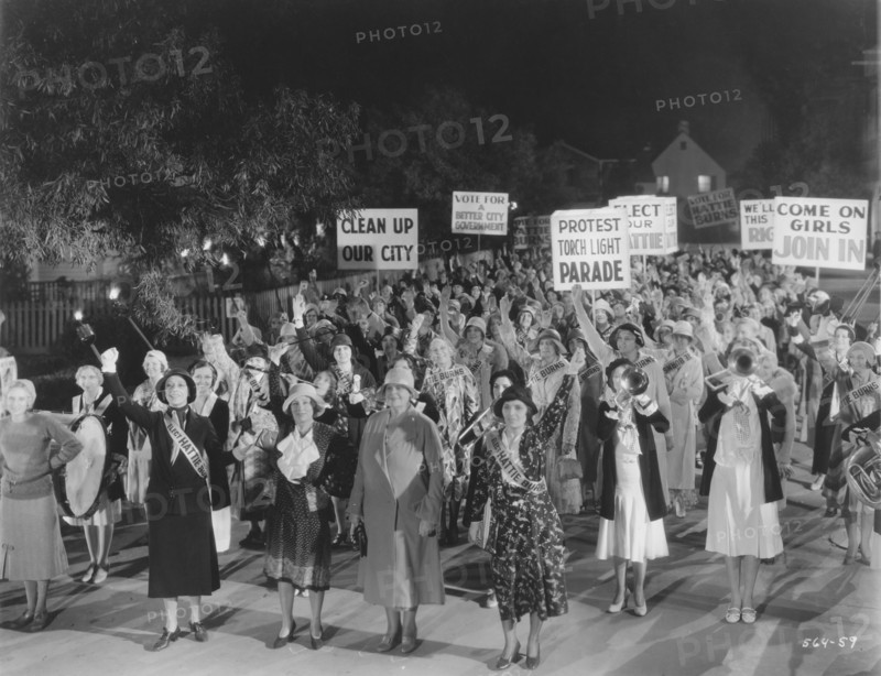 Marie Dressler (center), on-set of the Film, "Politics", 1931