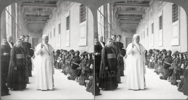 Pope Pius X, Blessing Pilgrims at Vatican, 1903