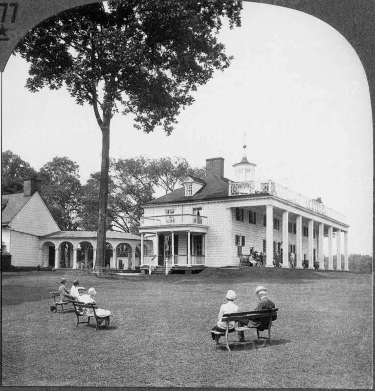 Home of George Washington, Mount Vernon, Virginia, USA, Single Image of Stereo Card