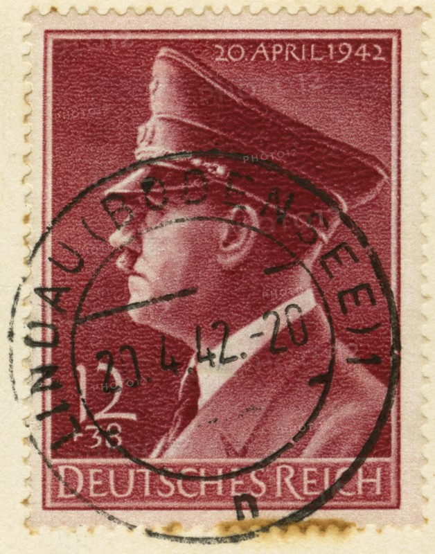 Adolf Hitler Portrait on German Stamp, 1942