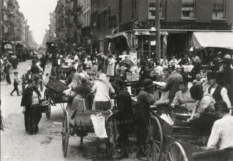 Crowd Scene, Hester Street, New York City, USA, 1898