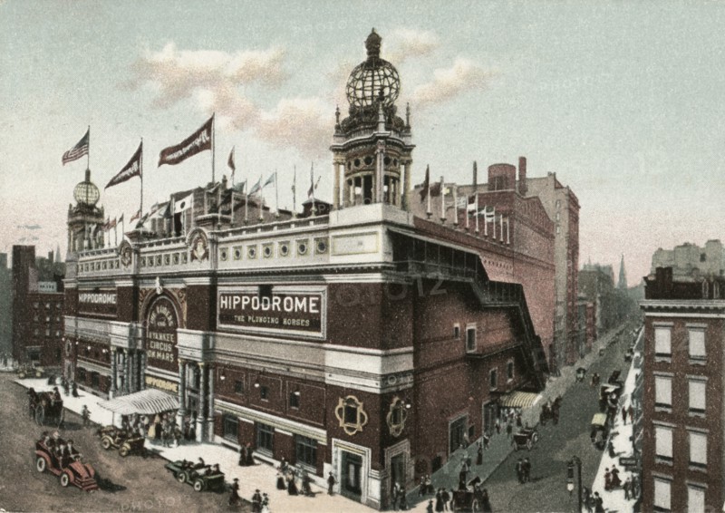 Hippodrome Theater, New York City, USA, Postcard, circa 1910