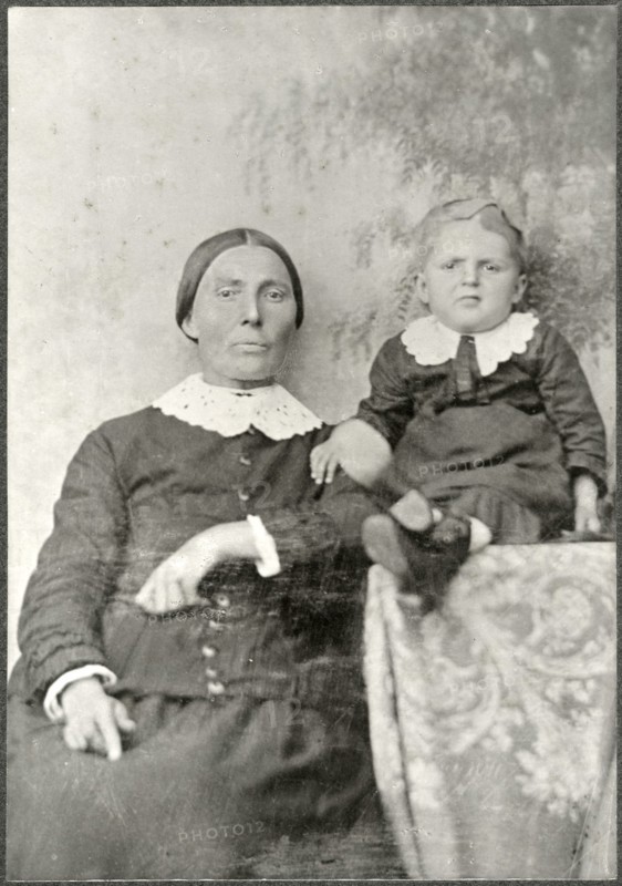 Mother and Infant Boy, Portrait, Wisconsin, USA, circa 1890's