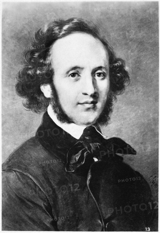 Jakob Ludwig Felix Mendelssohn Bartholdy (1809 –1847), German Composer, Pianist and Conductor, Early Romantic Period, Postcard