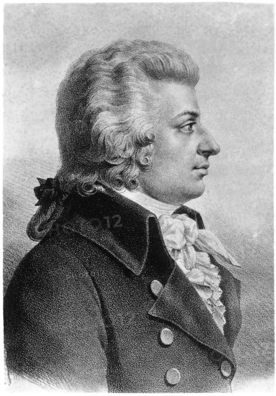 Wolfgang Amadeus Mozart (1756 –1791), Composer during Classical Era, Portrait, Postcard