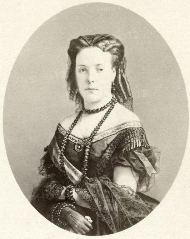 Marie Henriette of Austria (1836-1902), Queen Consort of King Leopold II of Belgium, Portrait, circa 1860's