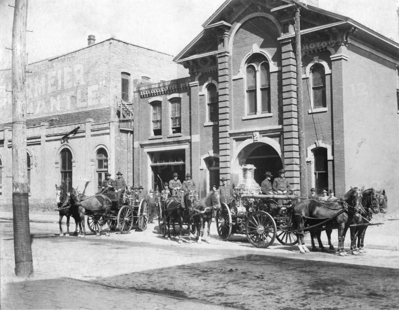Three Horse-Drawn Fire Engines, St. Paul, Minnesota, USA, Postcard, 1907