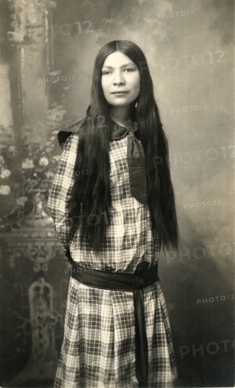Young Ojibwa Woman, Portrait, circa 1900
