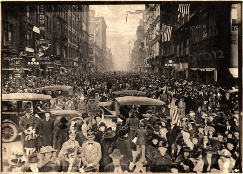 WWI Victory Celebration, New York City, USA, November 11, 1918